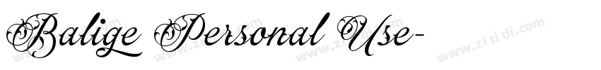 Balige Personal Use字体转换